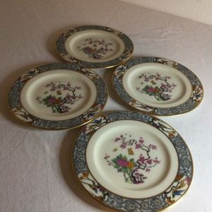 Four Lenox Bread and Butter Plates Ming/Birds